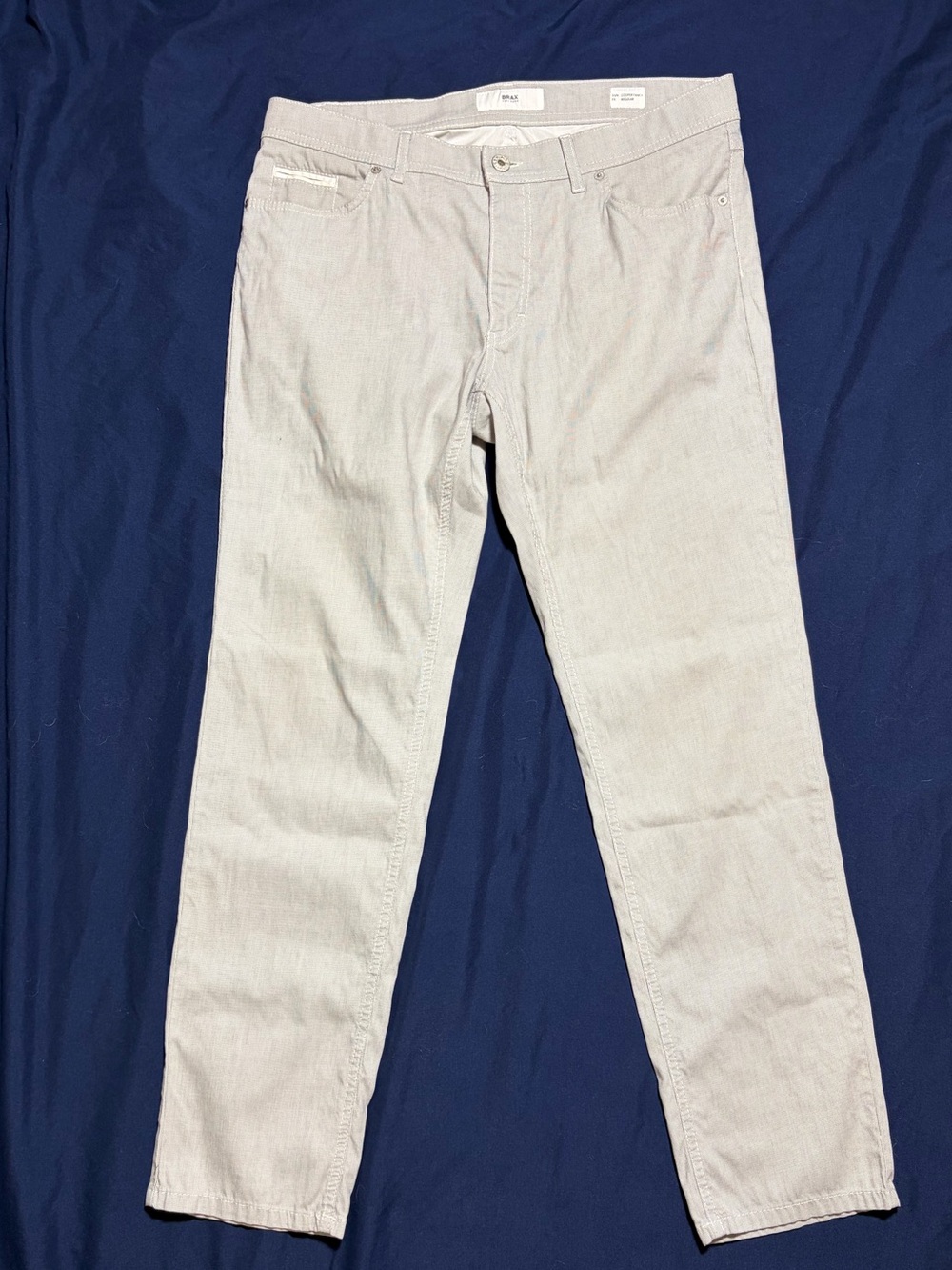 BRAX Men's Cooper Fancy Regular Relaxed Jeans Light Gray 5 Pocket Sz W 36 L32